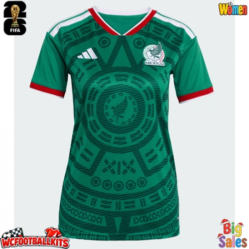 Mexico Replica Home Stadium Shirt for Women World Cup 2026 Short Sleeve